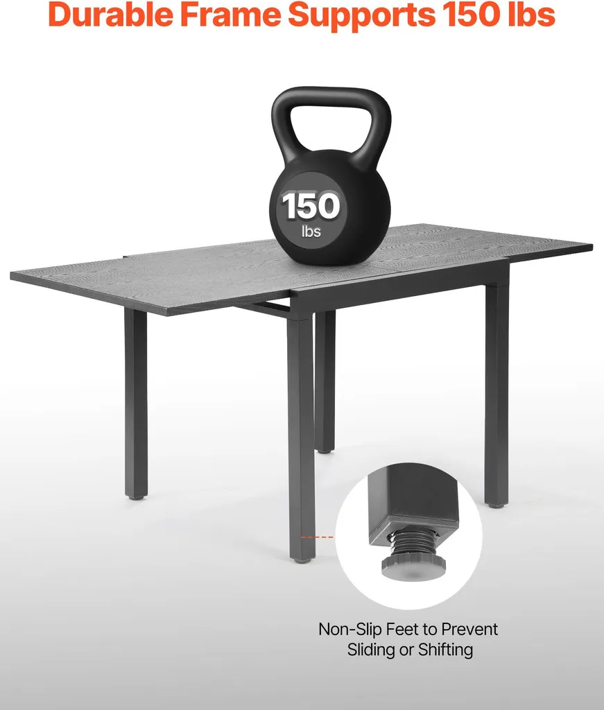 Petite table de balcon extensible 80-160 cm : solide et anticorrosion - 4