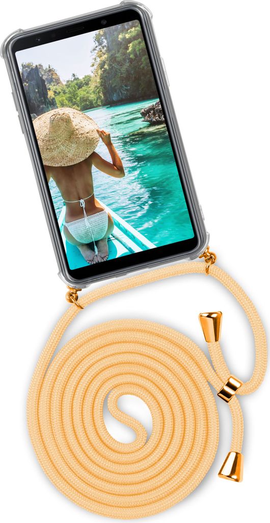 TWIST-Case + TWIST-Cord für Samsung Galaxy J4+, Farbe:Sunburst (Gold)