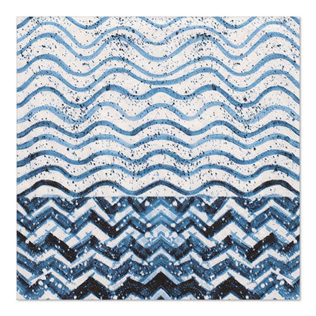 Servietten, 3-lagig 1/4-Falz 33 cm x 33 cm "Crazy Waves"