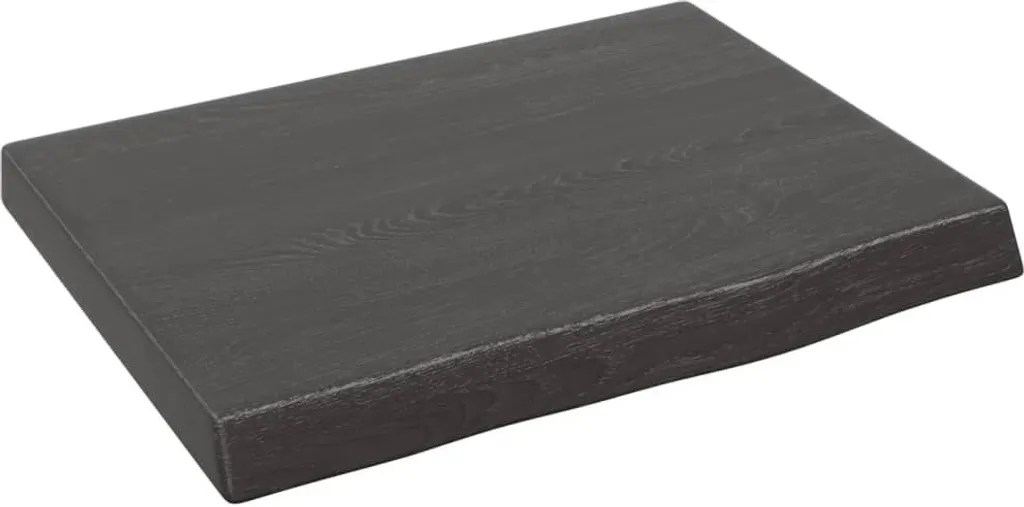 Mensola a muro marrone scuro 40x30x(2-4) cm in legno massiccio trattato con rovere