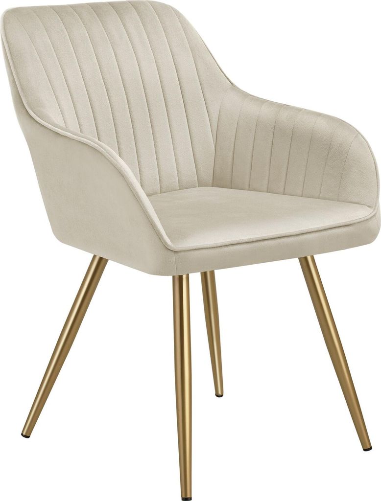 tectake Esszimmerstuhl Marilyn gepolstert, in Samtoptik, gesteppt 58 x 62 x 82 cm