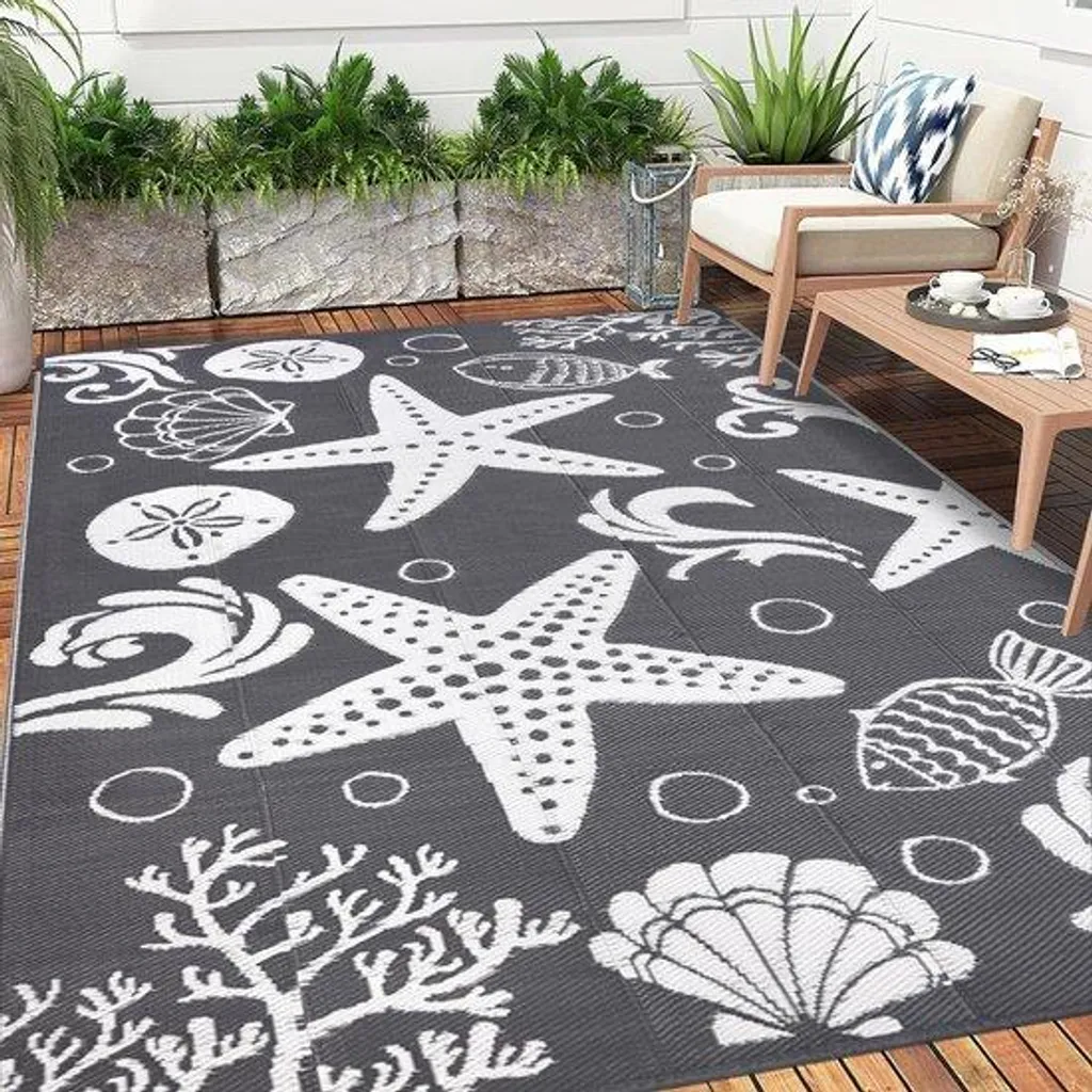 Nappe pique-nique anti-humidité grise 180x270 cm : Restez au sec dehors