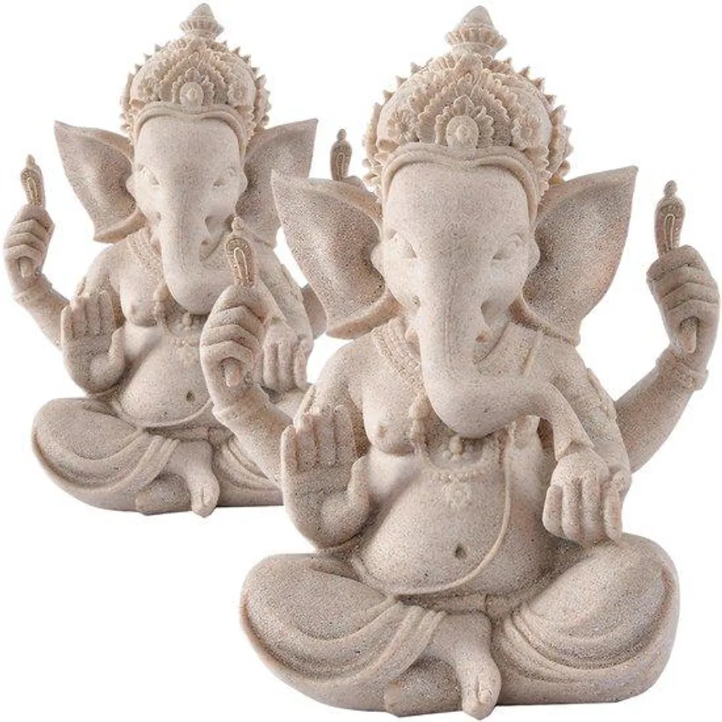 Sculpture Ganesha zen en pierre de Harsstein pour espace méditation