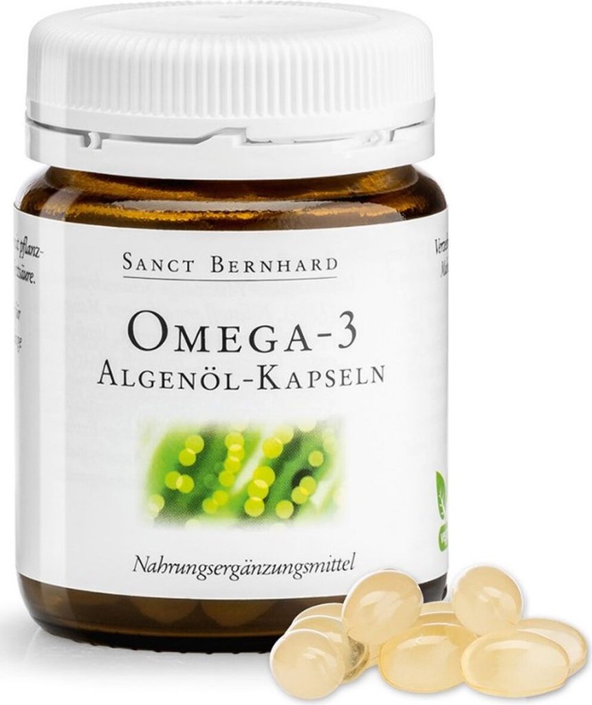 Sanct Berhard Omega-3 Algenöl-Kapseln – 60 Weichkapseln
