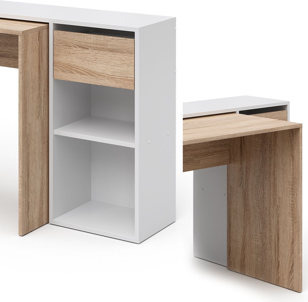 Vicco Schreibtisch Ben, 145 x 46.4 cm, Weiß/Sonoma Produktbild 6