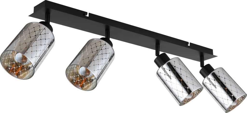 GLOBO Lighting Strahler ALONSO LBH 86x9x22 cm schwarz Deckenspot