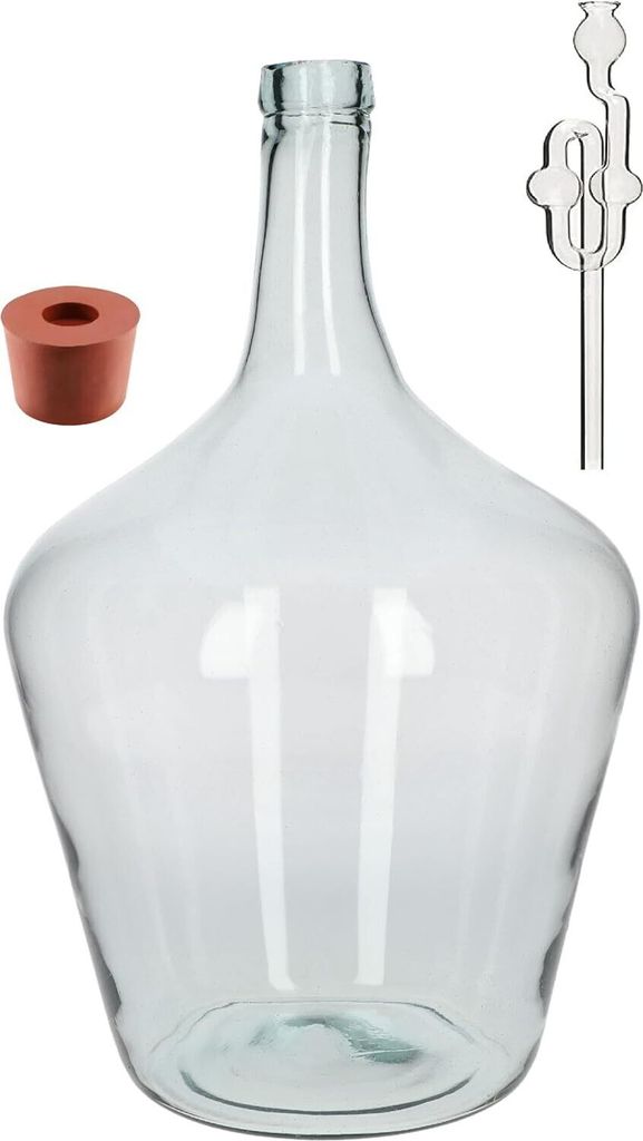 15L SET Gärballon Glasflasche Glasballon Weinballon, Produktbild 