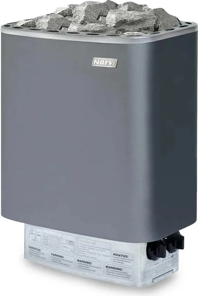 Poêle de Sauna Narvi NM 9 kW Gris avec Thermostat et Minuteur Intégrés