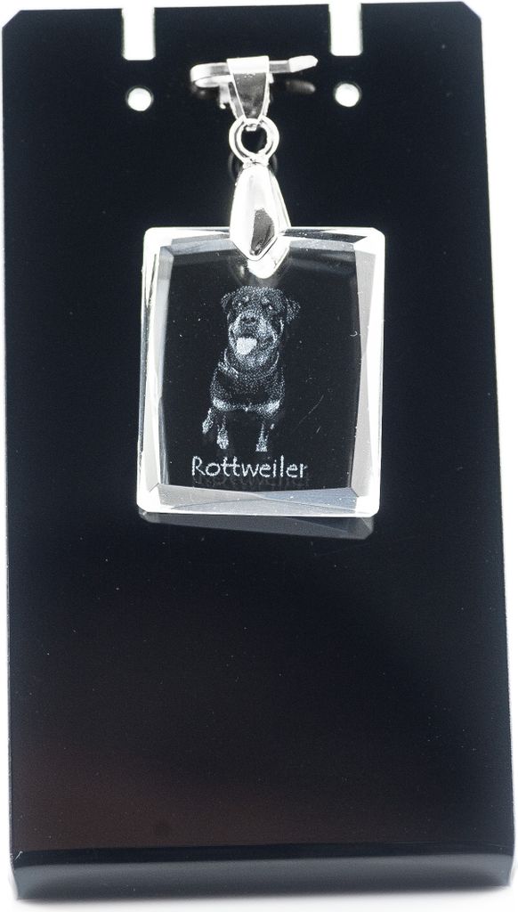 Rottweiler - Kristallanhänger für Hunde, Foto-Halskette, einzigartiger Schmuck von Art-Dog