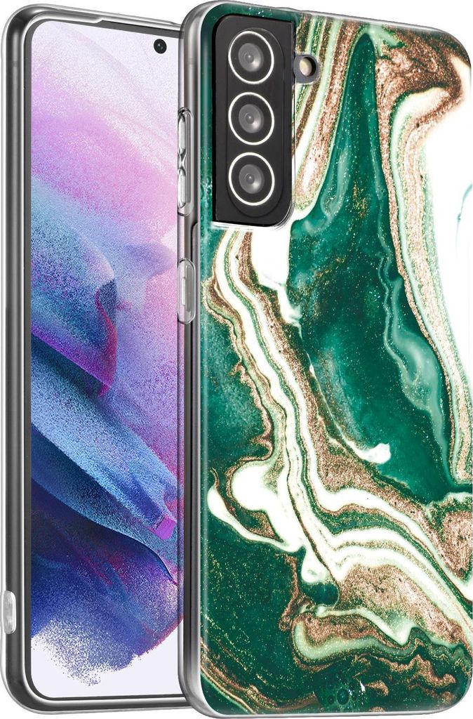 Hülle für Samsung Galaxy S22 Plus Schutzhülle Marmor Motiv Handy Case Silikon Slim Cover