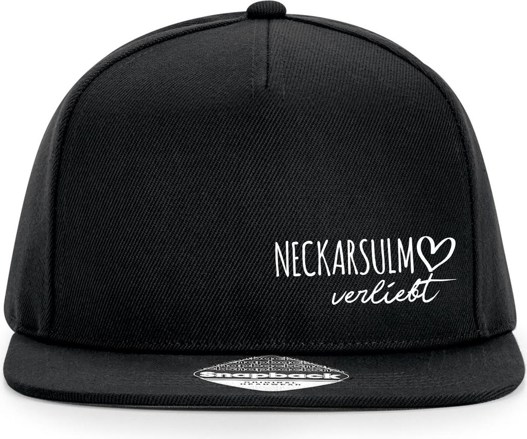 Huuraa Cappy Mütze Neckarsulm verliebt Black Polyester Snapback Kappe Geschenkidee