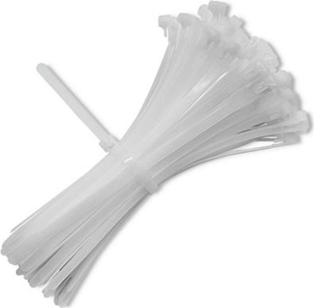 Qoltec Wiederverwendbare Kabelbinder | 7,2 x 300 mm | Nylon66 UV | Weiß