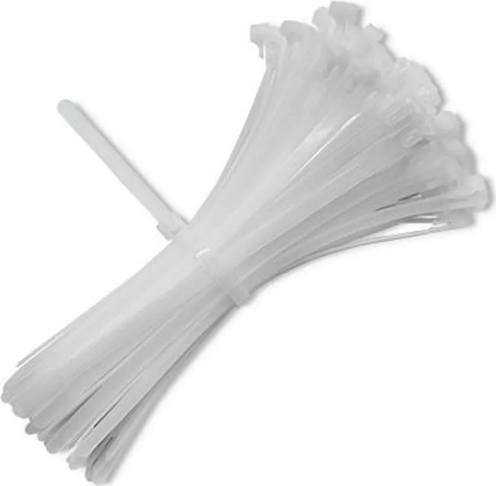 Qoltec Fascette Riutilizzabili 7,2 x 300 mm Bianco | 100 pz Nylon 66 UV
