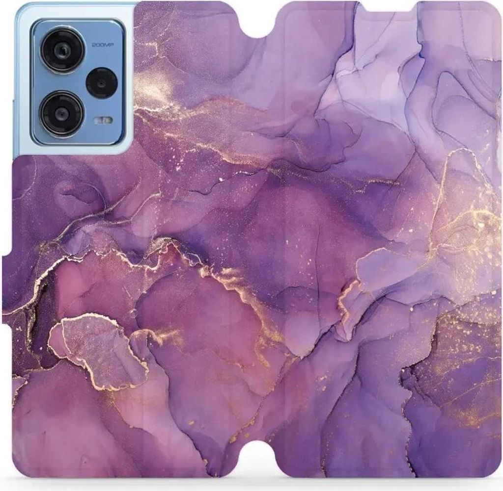 Handyhülle mit klappe für Xiaomi Redmi Note 12 Pro+ 5G, Mobiwear Book, Violett