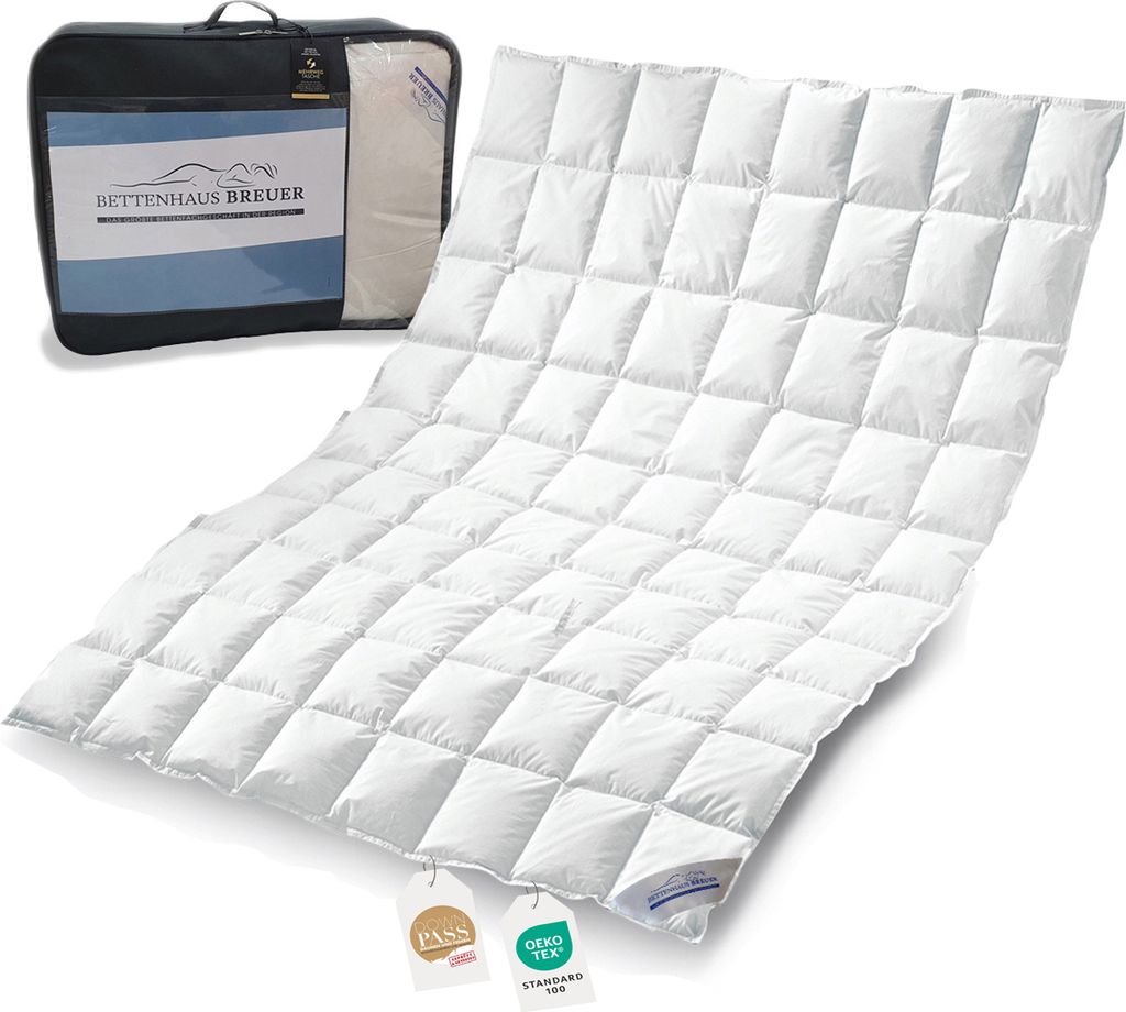 Daunenpass Sommer 100% Gänsedaunen Bettdecke Sommerdecke 240g 135x200