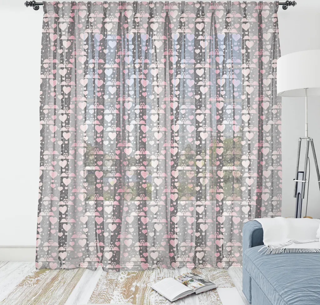 Tapisserie Saint-Valentin ABAKUHAUS Cygnes Romantiques 210x274cm Taupe