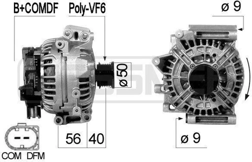 Alternateur ERA pour Mercedes W203 W211 W220 - Pièce OE 0131540002