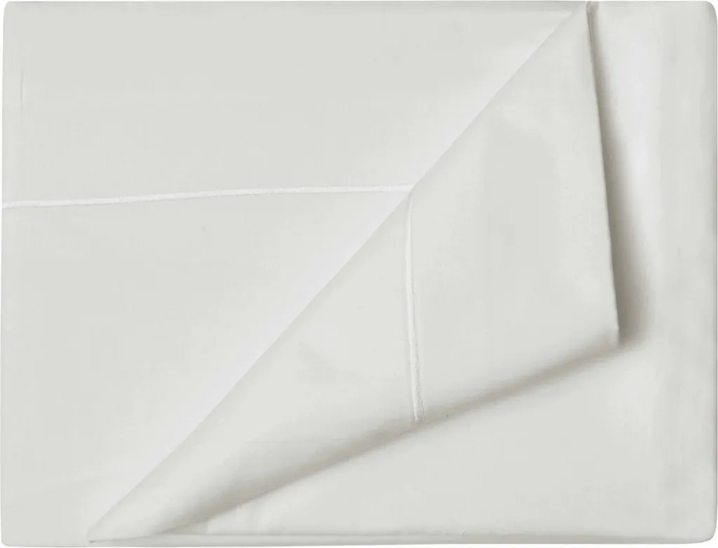 Drap plat haut de gamme 500 fils coton ivoire Belledorm lit double