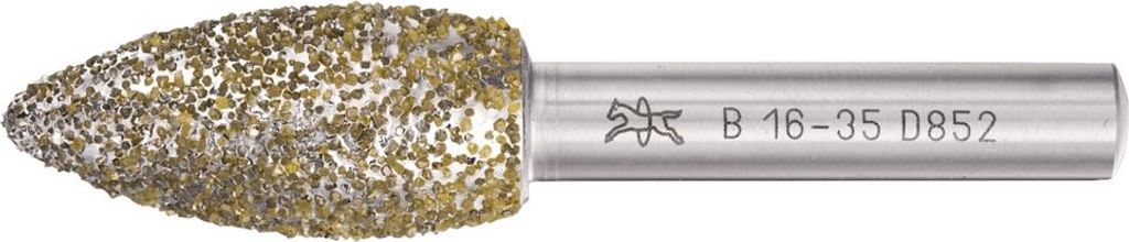 PFERD Diamond grinding point for foundries flame-shaped B, 1,6 cm, 1 Stück(e)
