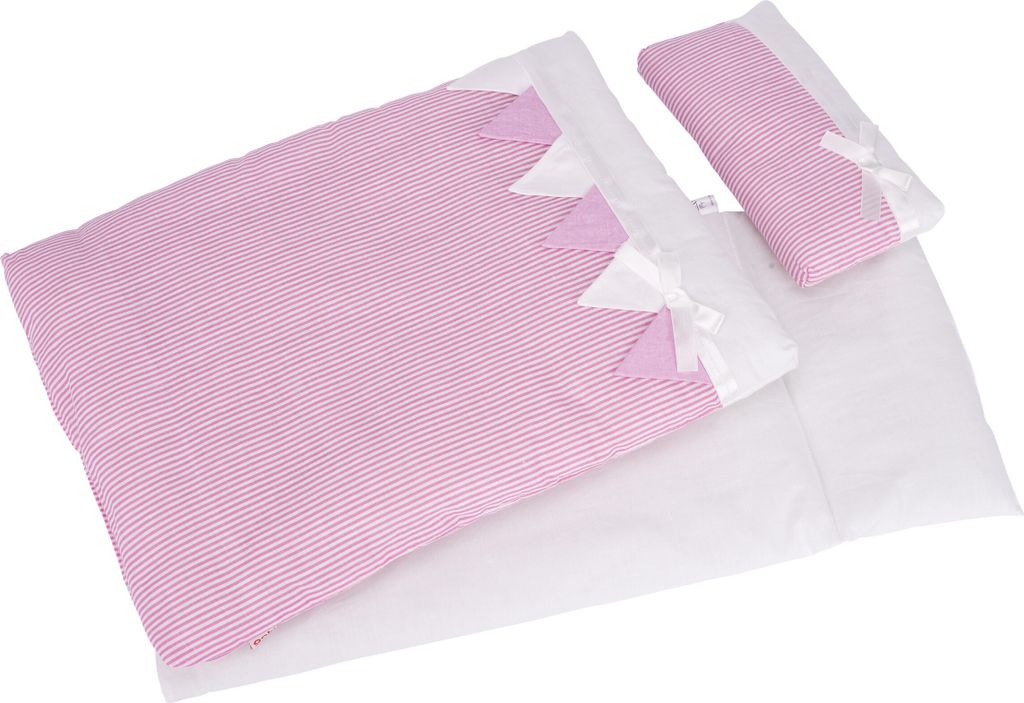 goki literie de poupée rayures roses Image du produit 
