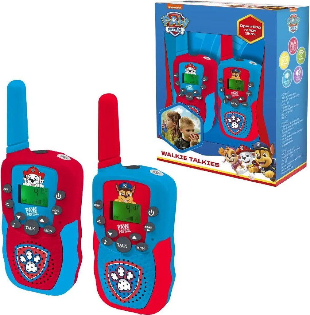 Talkie-Walkie Enfant Pat' Patrouille PW19915 : Jeu Sans Écran Sécurisé