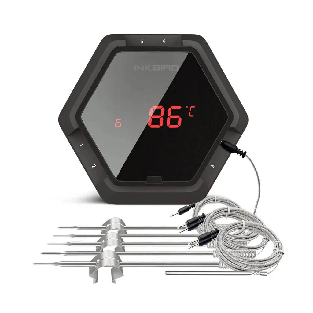 Thermomètre Barbecue Bluetooth 6 Sondes 6XS Black - Rechargeable Noir