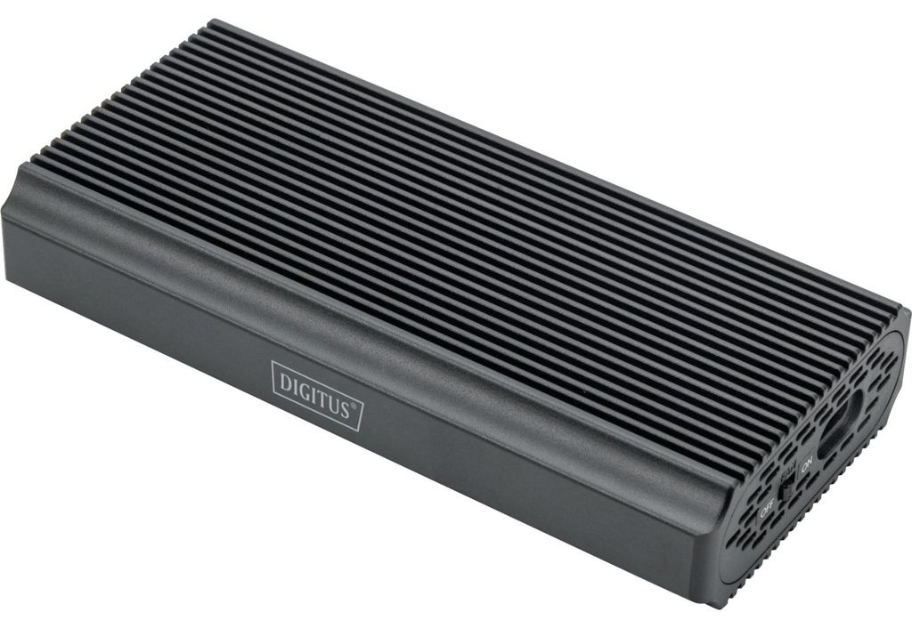 DIGITUS USB-Festplattengehäuse SSD extern NVMe 40 Gbps dunkelgrau