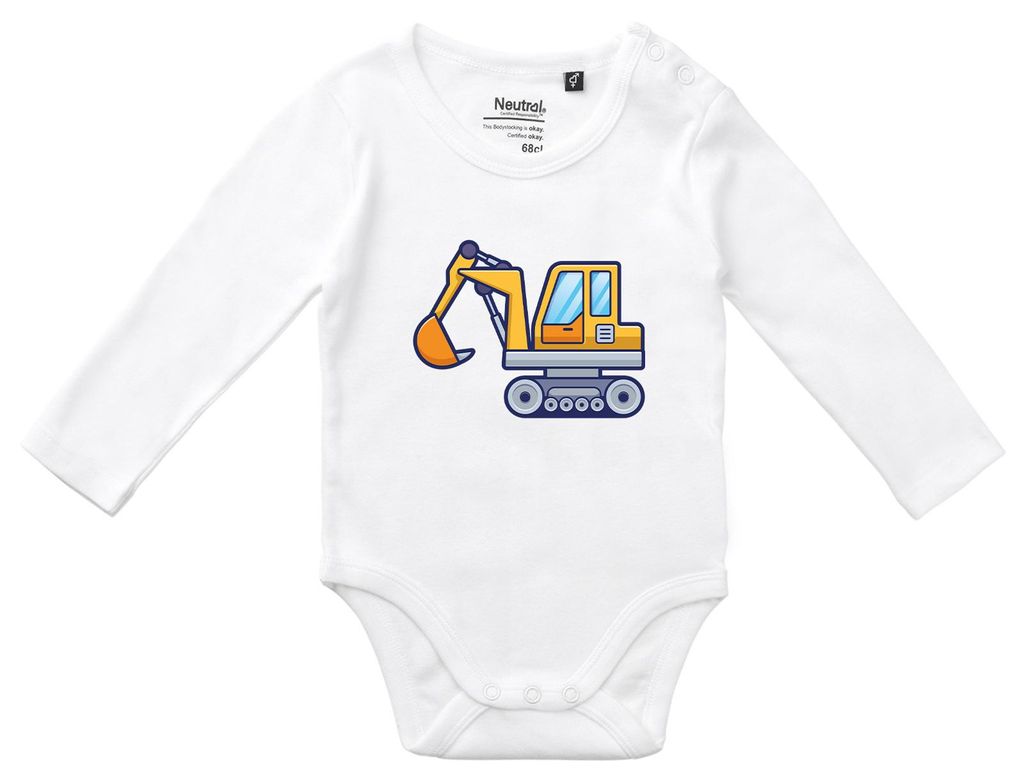 Huuraa Baby Body Bagger Comic 62 White Baumwolle Fairtrade Langarmbody Geschenkidee