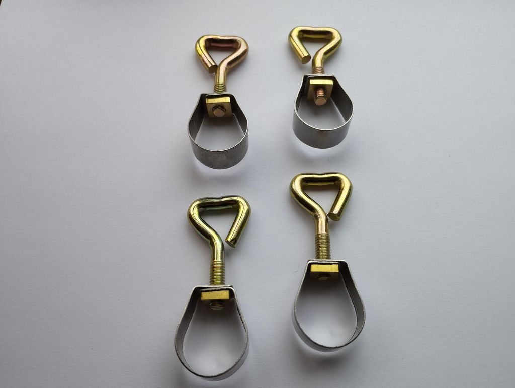 4x Rohrschelle mit Schraube 18-20 mm Edelstahl Rohrklemme für Zeltstangen