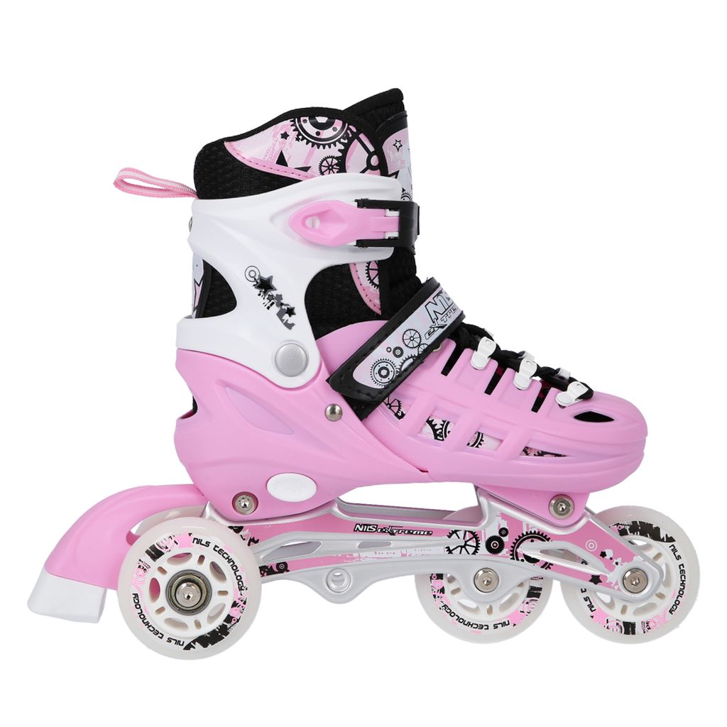 Kinder Inliner verstellbar 31-42 Inline Skates Rollschuhe LED-Flash Rad Roller 
