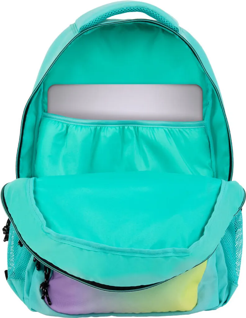 Grand Sac à dos Scolaire 25l à 4 Fermetures Milan Sunset Bleu et Vert