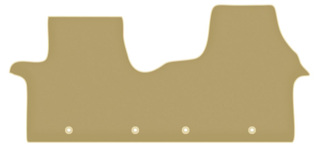 Fahrerfußmatte Velours PREMIUM beige passend für Fiat Talento (2016-, vollständig) – mit Befestigungen – passgenau