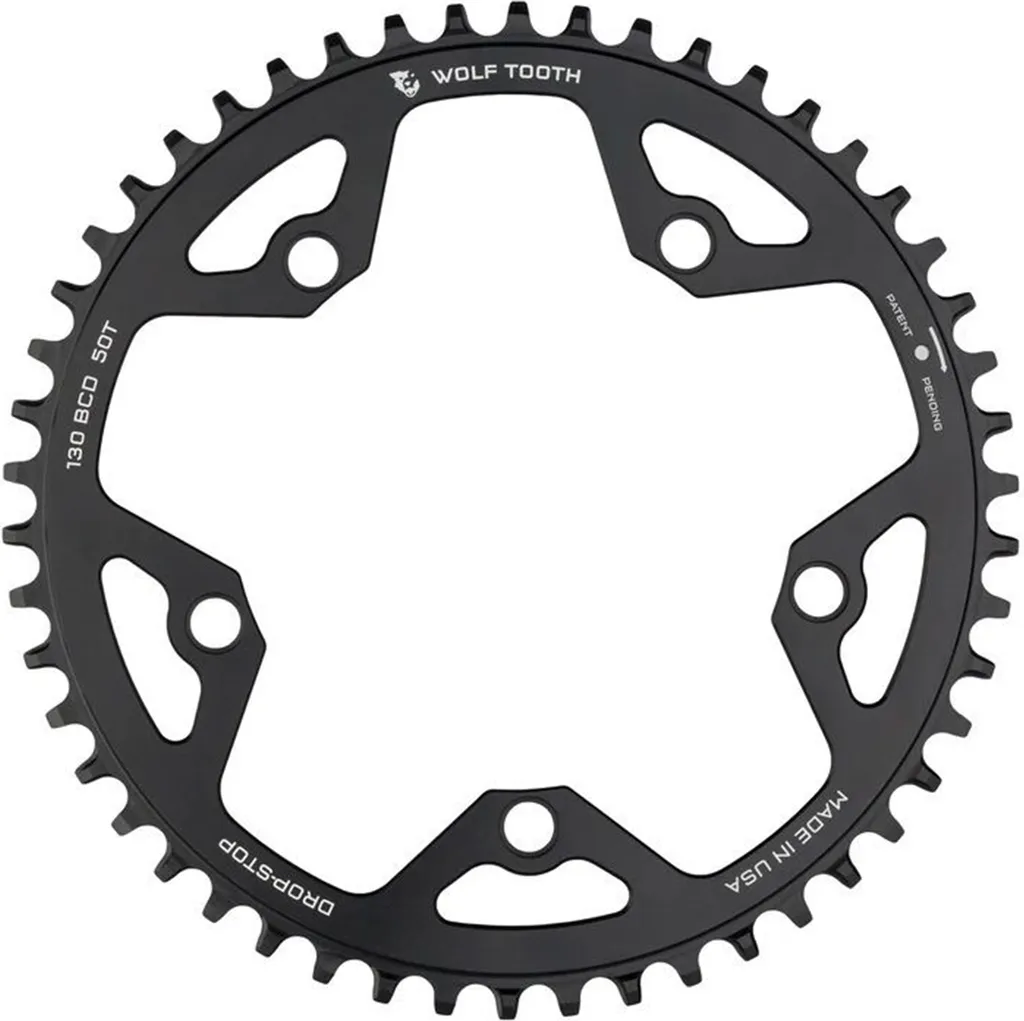 Plateau Wolf Tooth 5b 130 BCD 48T Noir - Composant Vélo Route Haute Performance