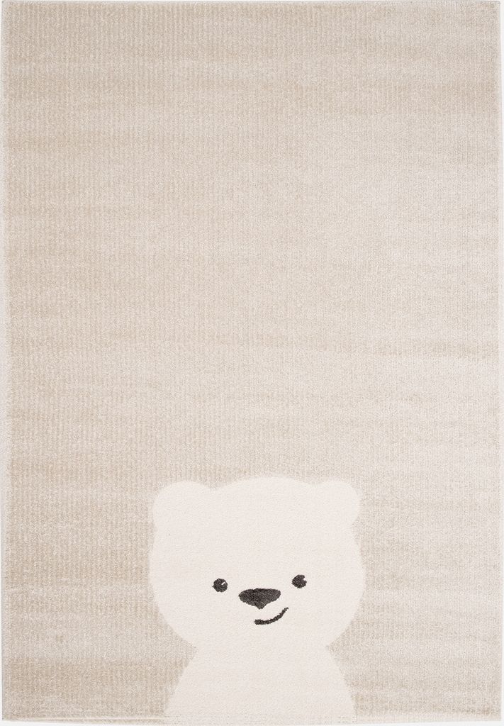 sweeek - Kinderteppich beige / cremefarben, Bärchen-Motiv