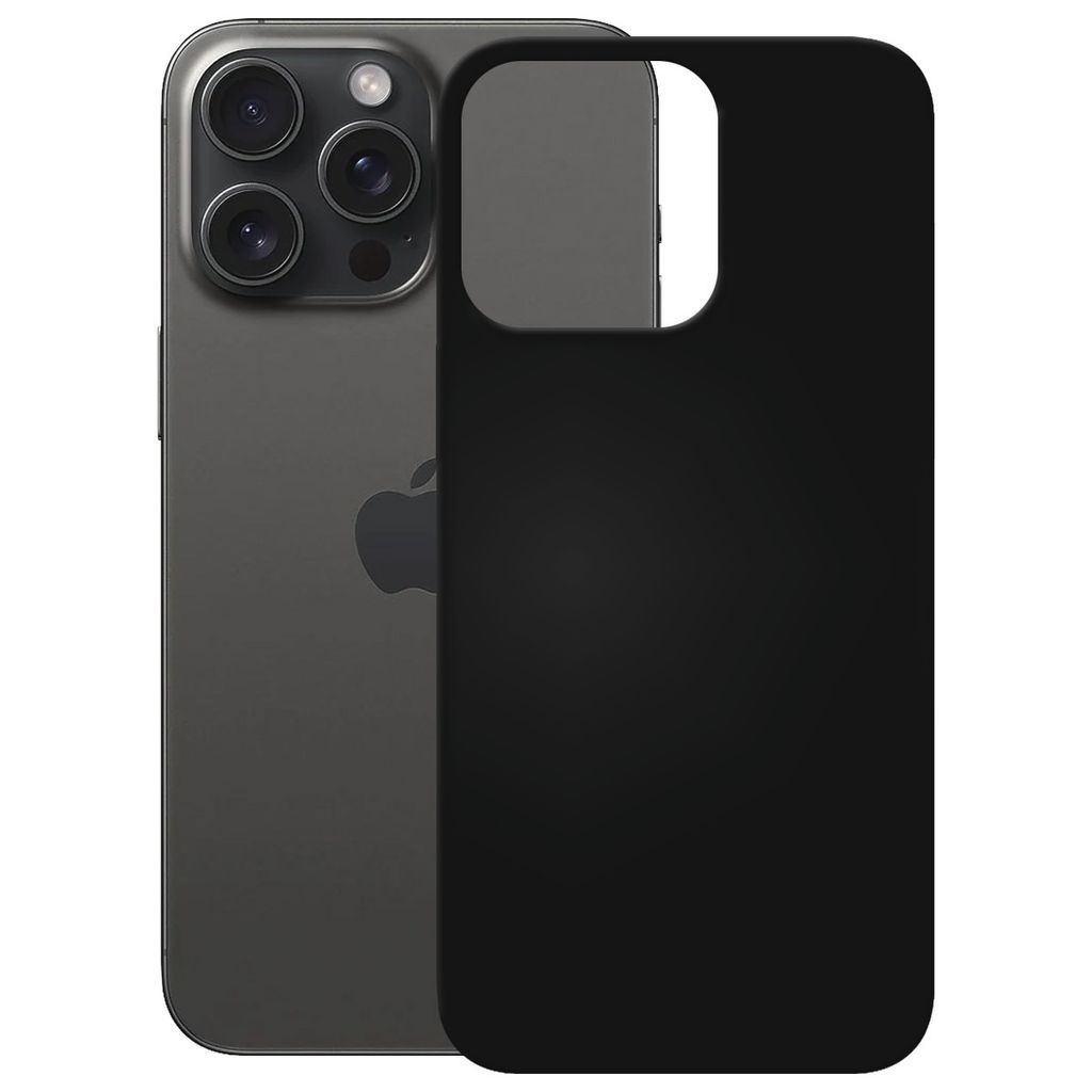 PEDEA Soft TPU Case für iPhone 15 Pro, schwarz