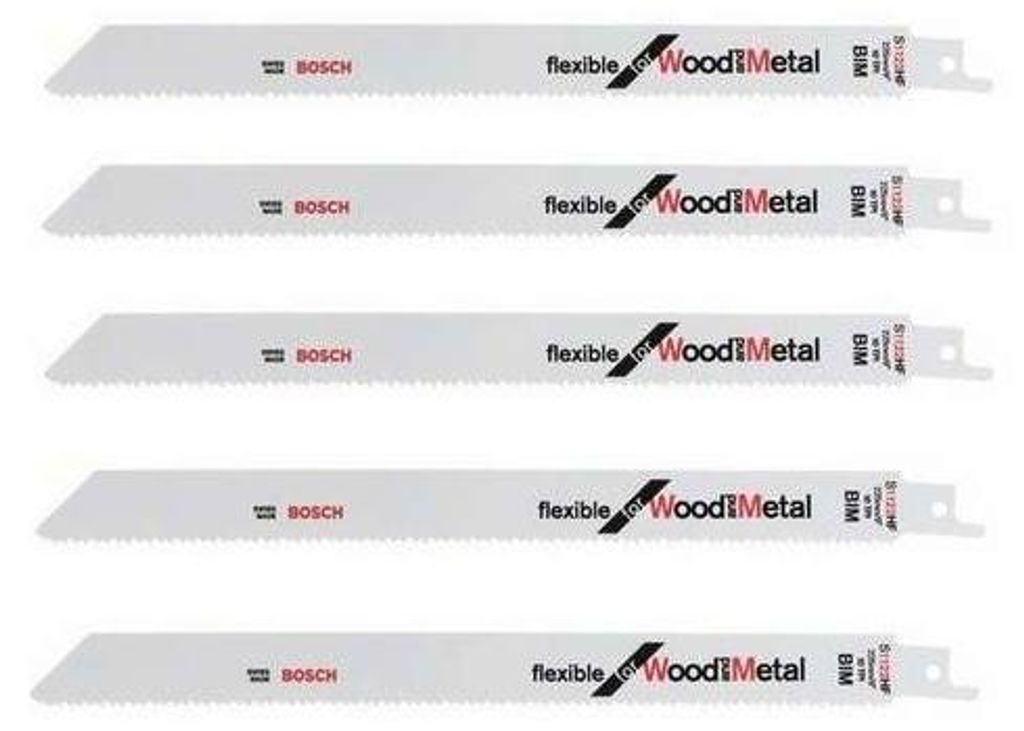 Lot de 5 lames de scie sabre S 1122 HF BOSCH 2608656021 Image du produit 
