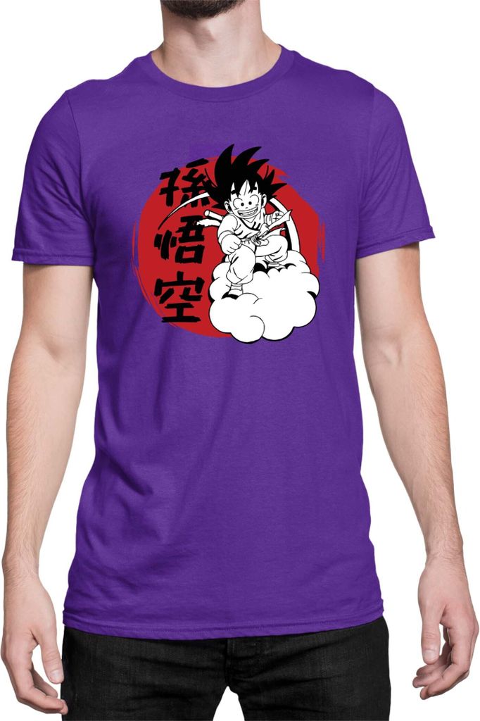 Herren T-Shirt Dragon Anime Manga Ball Z Goku 03, Man 3XL / Lila