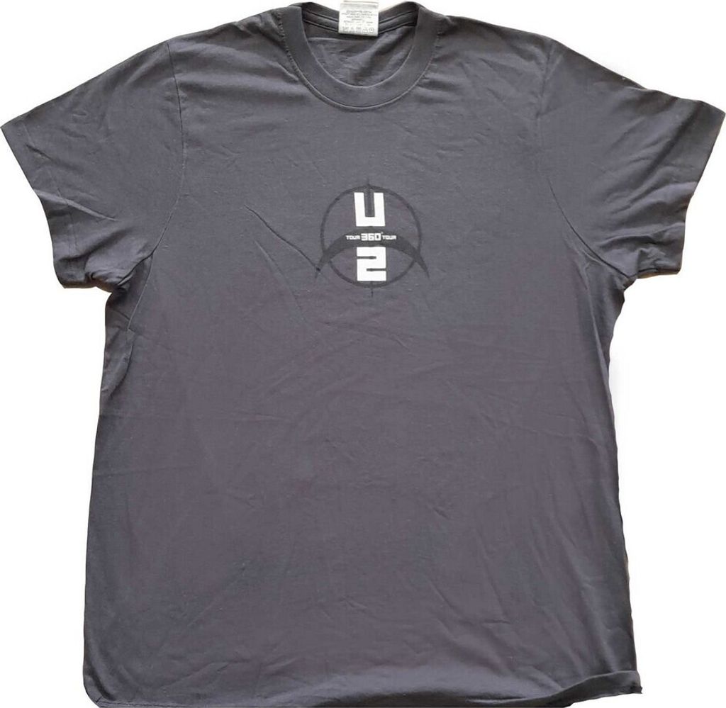 U2 - "360 Degree Tour Amsterdam 2009" T-Shirt für Herren/Damen Uni RO5044 (M) (Grau)