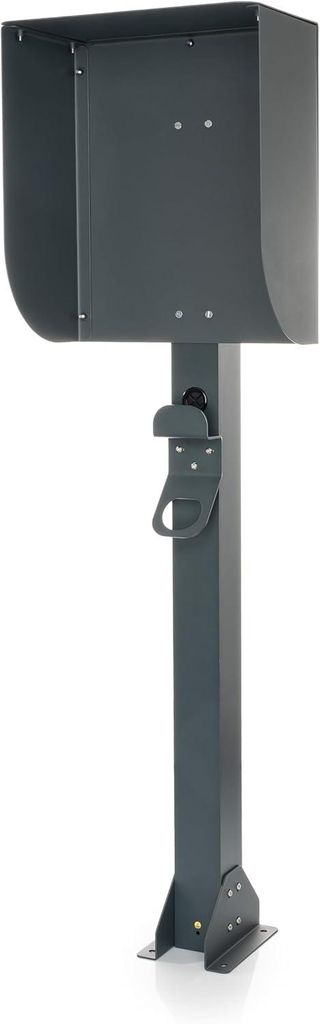 Kreainvent Wallbox Standfuß Aluminium mit Dach – Universelle Ladesäulen Halterung für Elektroauto | Outdoor wetterfest
