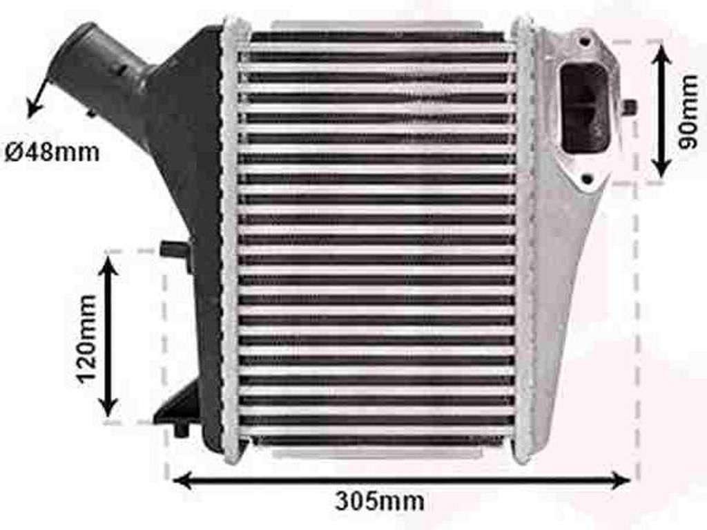 VAN WEZEL Ladeluftkühler Artikel: 25014702