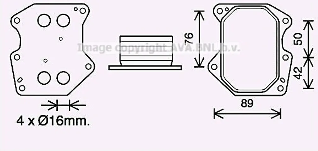 Radiateur d'huile PRASCO PE3400 compatible avec Boxer et Ducato OE