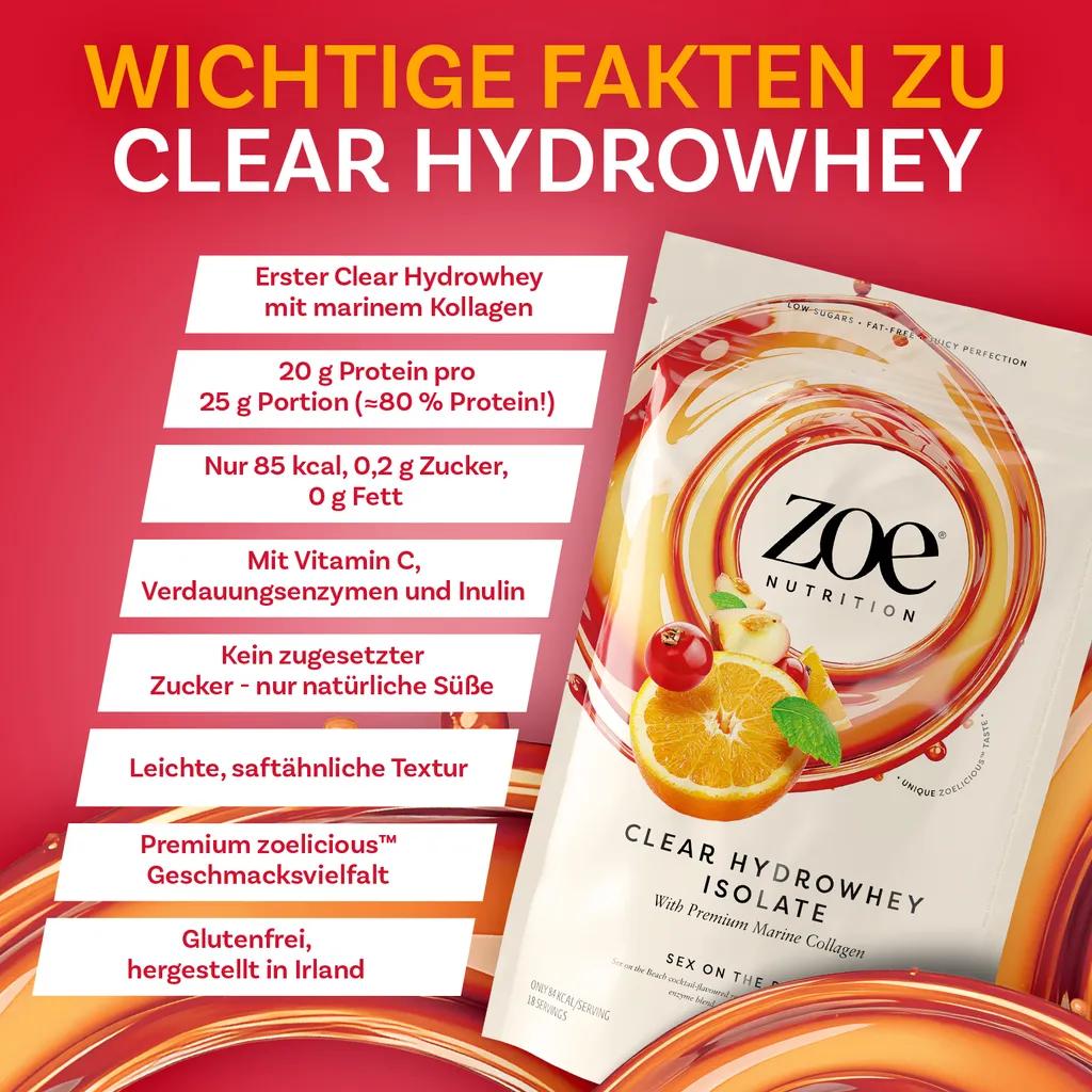 Boisson Post-Entraînement Clear Whey Pêche 454g - Récupération Rapide - 4