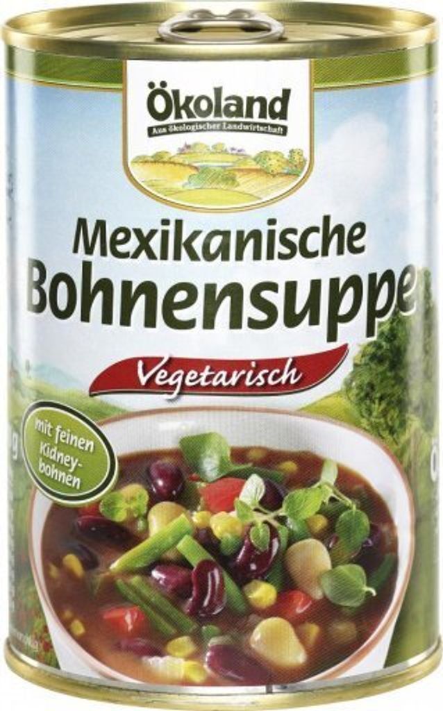 ÖKOLAND Mexikanische Bohnensuppe - 400g Produktbild 