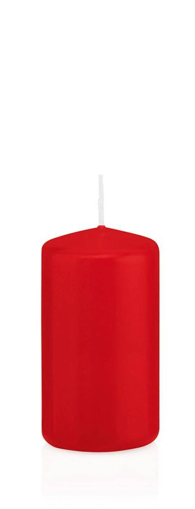 INNA-Glas Wachskerze Maeva, rot, 12cm, Ø 6cm, 40h - Germany - Stumpenkerze - Windlicht Kerze