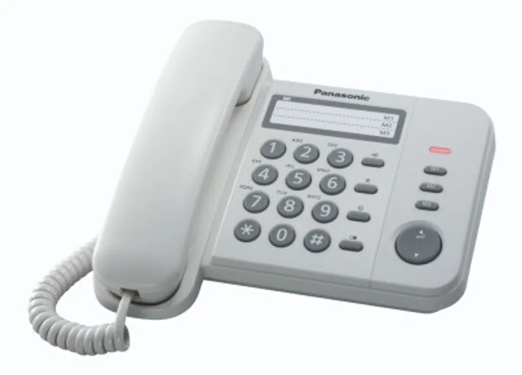 Téléphone Panasonic KX-TS520EX1W Blanc avec Numérotation Directe