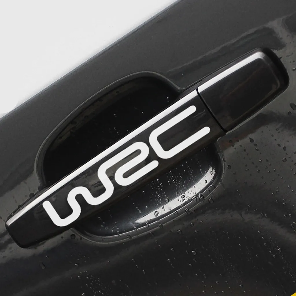 4 Protezioni Riflettenti Maniglie Auto WRC | Sicurezza e Stile Bianco