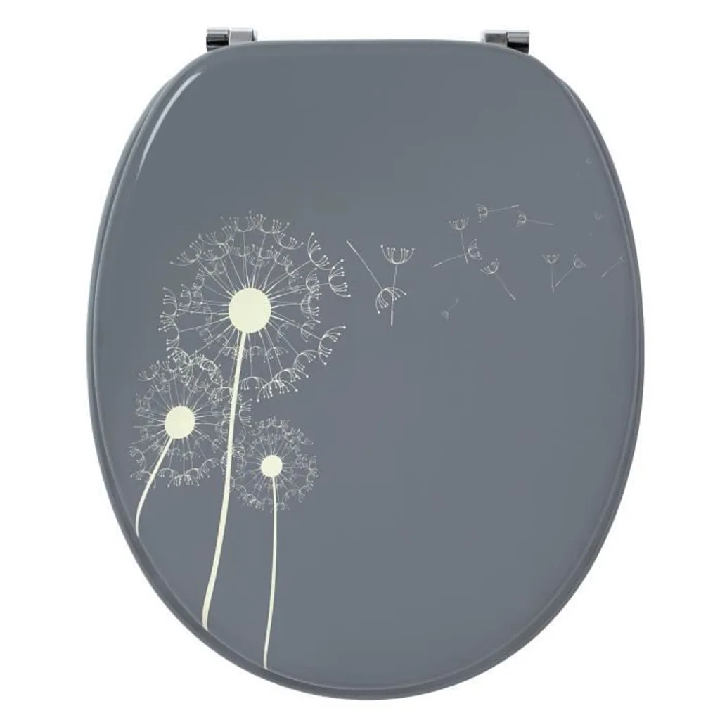 Siège de toilette Wirquin 20720372 rallongé aspect bois beige et gris