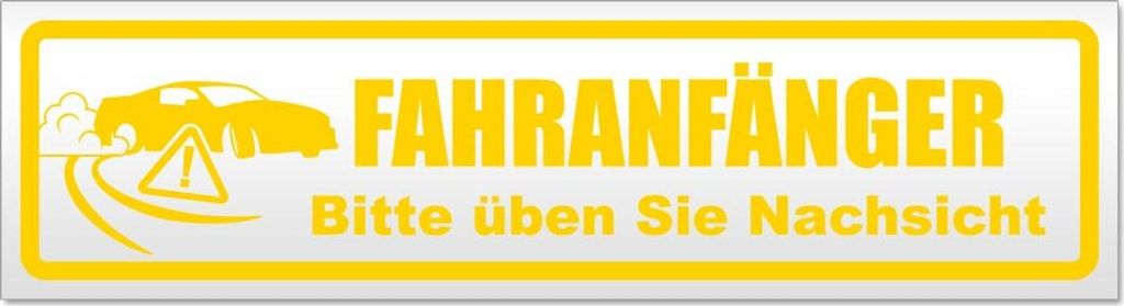 Fahranfänger Nachsicht Magnetschild Schild magnetisch
