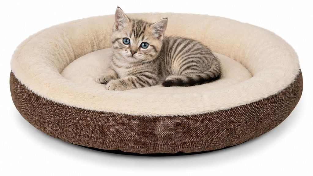 Cama para gatos Lionto, tipo rosquilla, extra suave, Imagen del producto 