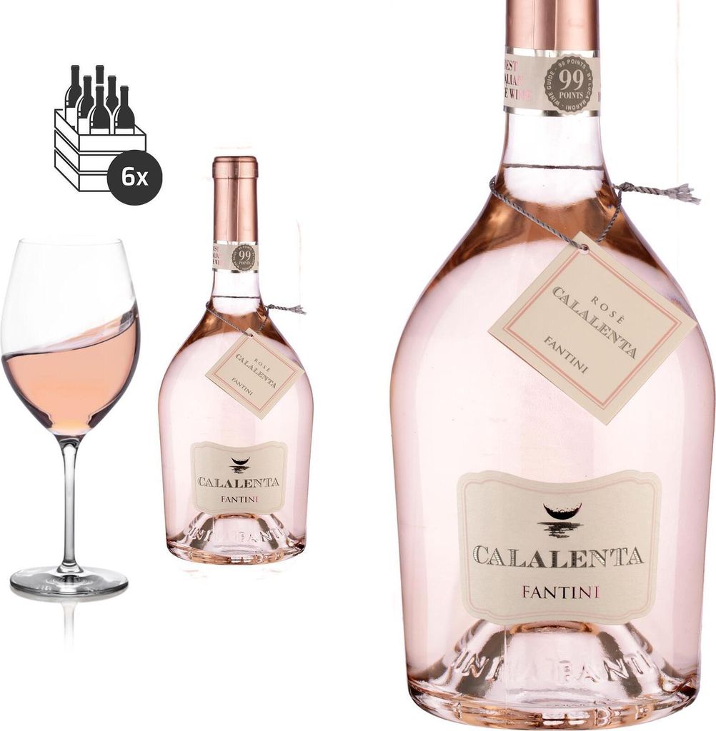 6er Karton 2023 Calalenta Merlot Rosato Farnese von Fantini - Roséwein